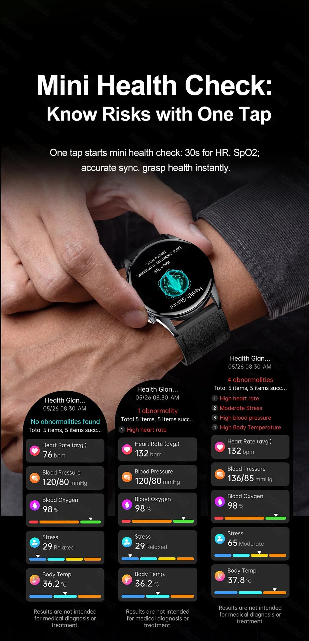 Health Smart Watch Blood Pressure