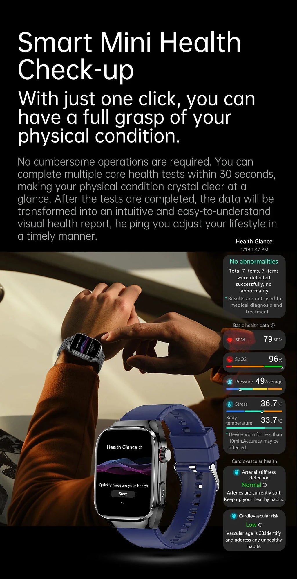 Blood Pressure Smart Watch