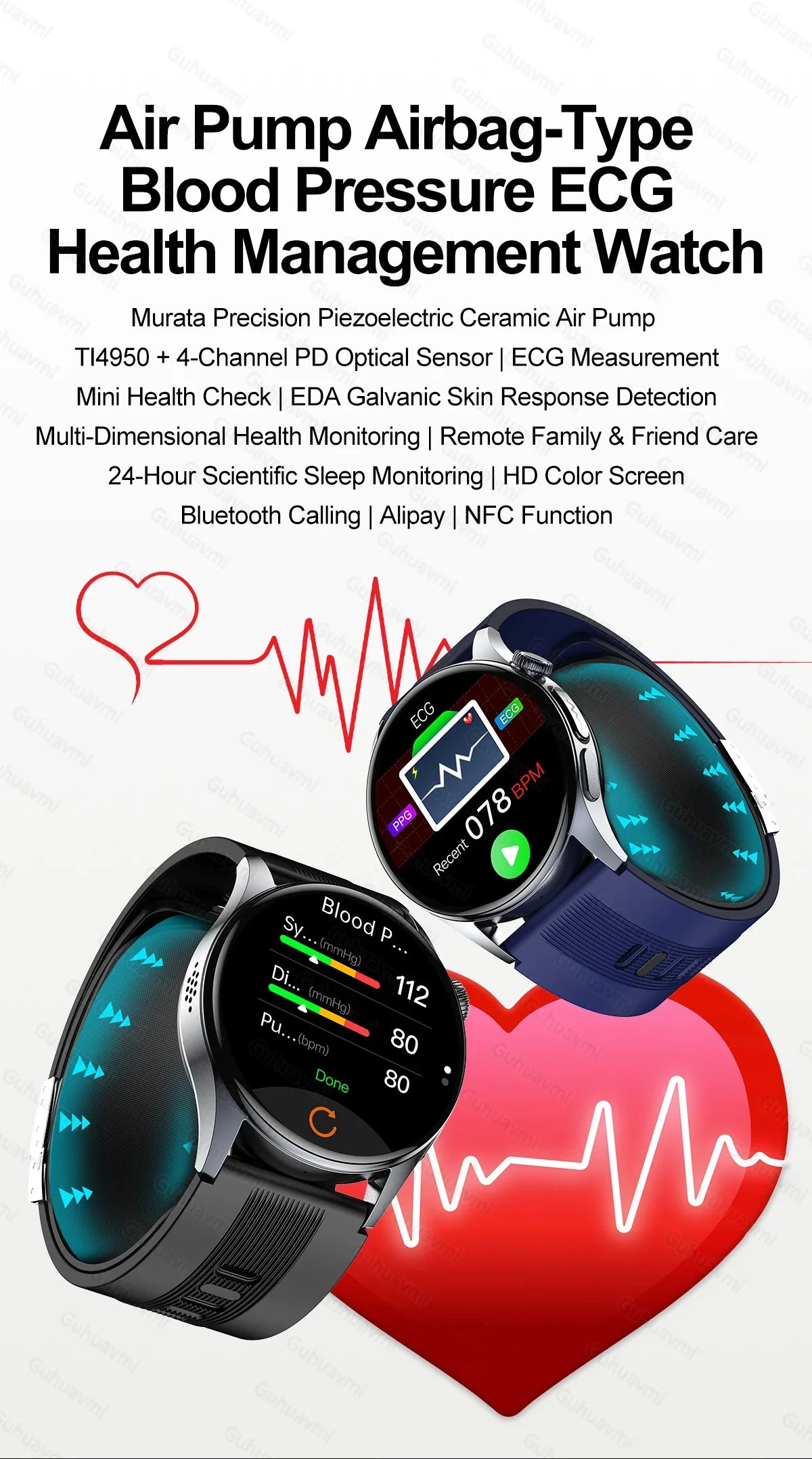 Health Smart Watch Blood Pressure